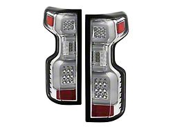 LED Tail Lights; Chrome Housing; Clear Lens (19-23 Silverado 1500 w/ Factory LED Tail Lights)