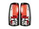 LED Tail Lights; Chrome Housing; Clear Lens (99-06 Silverado 1500 Fleetside)