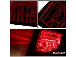 LED Tail Lights; Chrome Housing; Dark Red Lens (19-25 Silverado 1500 w/ Factory Halogen Tail Lights)
