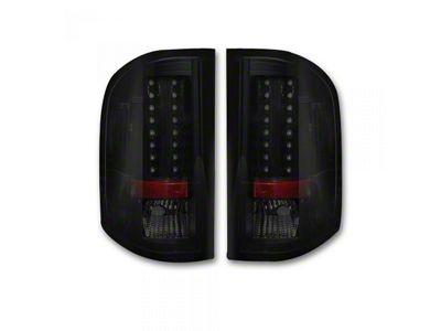 LED Tail Lights; Chrome Housing; Smoked Lens (07-13 Silverado 1500)