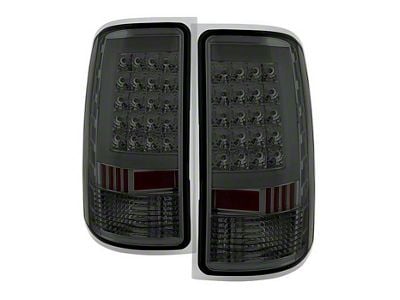 LED Tail Lights; Chrome Housing; Smoked Lens (07-13 Silverado 1500)