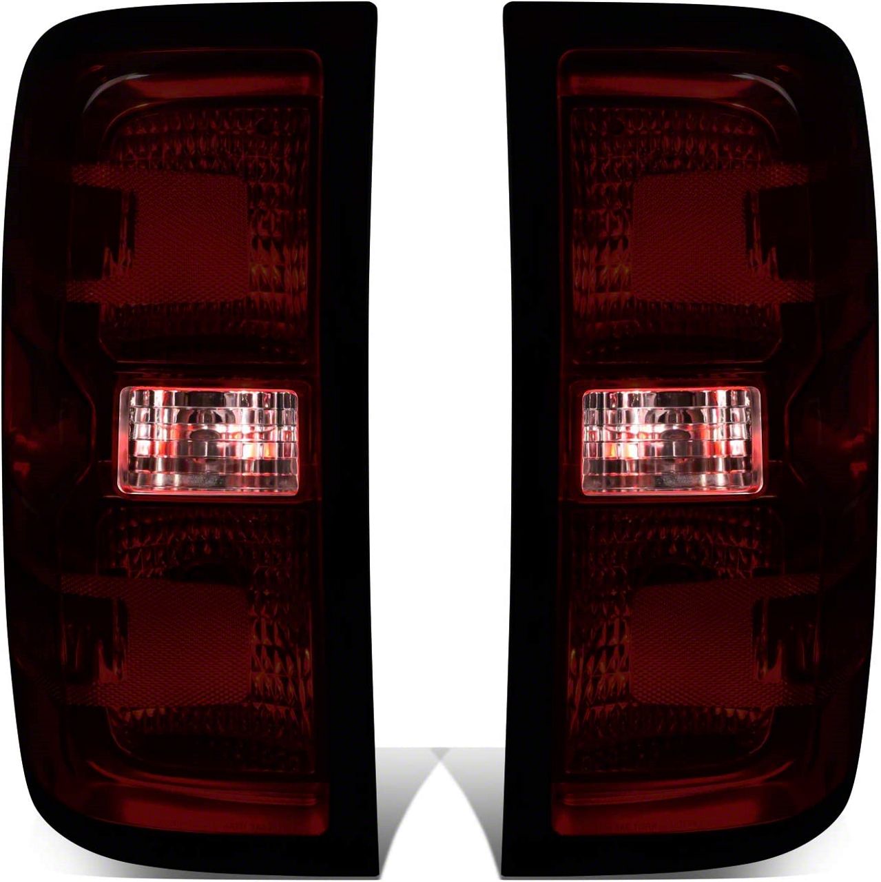 Silverado 1500 LED Tail Lights; Chrome Housing; Smoked Lens (1418