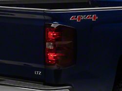 LED Tail Lights; Chrome Housing; Smoked Lens (14-18 Silverado 1500 w/ Factory Halogen Tail Lights)