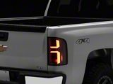 LED Tail Lights; Matte Black Housing; Clear Lens (07-13 Silverado 1500)