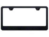 Blank Stainless Steel License Plate Frame; Rugged Black (Universal; Some Adaptation May Be Required)