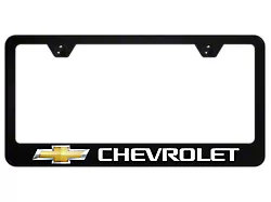 Chevrolet PC License Plate Frame; UV Print on Black (Universal; Some Adaptation May Be Required)