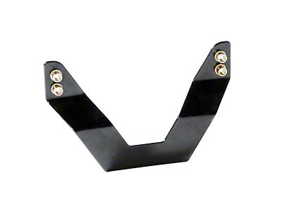 Rough Country Winch License Plate Mount - Fits Roller/Hawse Fairleads (Black)