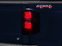 Light Bar LED Tail Lights; All Black Housing; Smoked Lens (16-18 Silverado 1500 w/ Factory LED Tail Lights)