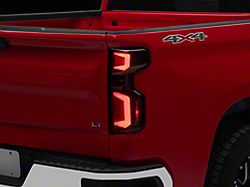 Light Bar LED Tail Lights; Black Housing; Clear Lens (19-23 Silverado 1500 w/ Factory LED Tail Lights)