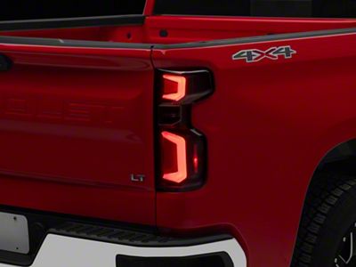 Light Bar LED Tail Lights; Black Housing; Clear Lens (19-23 Silverado 1500 w/ Factory LED Tail Lights)