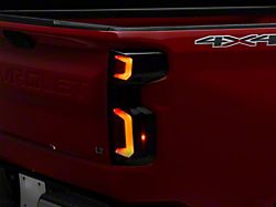 Light Bar LED Tail Lights; Black Housing; Smoked Lens (19-23 Silverado 1500 w/ Factory Halogen Tail Lights)