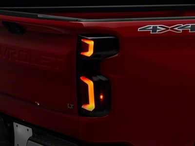 Light Bar LED Tail Lights; Black Housing; Smoked Lens (19-23 Silverado 1500 w/ Factory Halogen Tail Lights)