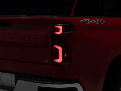 Light Bar LED Tail Lights; Black Housing; Smoked Lens (19-23 Silverado 1500 w/ Factory LED Tail Lights)