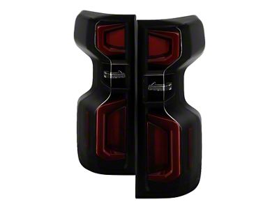 Light Bar LED Tail Lights; Black Housing; Clear Lens (19-23 Silverado 1500 w/ Factory LED Tail Lights)