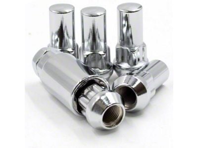 Locks with Key for Chrome Acorn Lug Nuts; 14mm x 1.5 (99-24 Silverado 1500)