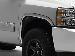 Long Style Fender Trim; Polished (07-13 Silverado 1500 w/o OE Fender Flares)