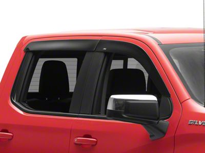 Low Profile Ventvisor Window Deflectors; Front and Rear; Dark Smoke (19-25 Silverado 1500 Crew Cab)