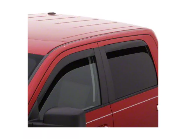 Low Profile Ventvisor Window Deflectors; Front and Rear; Dark Smoke (19-24 Silverado 1500 Crew Cab)