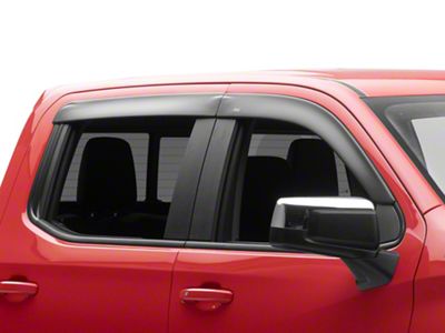 Low Profile Ventvisor Window Deflectors; Front and Rear; Matte Black (19-25 Silverado 1500 Crew Cab)