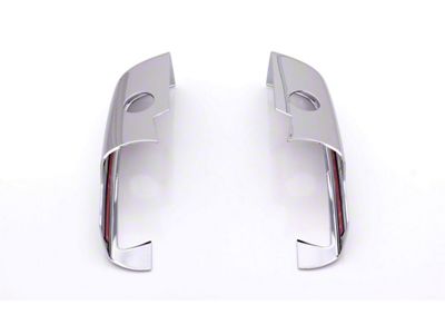 Lower Standard Mirror Covers; Chrome (14-18 Silverado 1500)