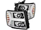 AlphaRex LUXX-Series LED Projector Headlights; Chrome Housing; Clear Lens (07-13 Silverado 1500)