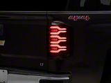 AlphaRex LUXX-Series LED Tail Lights; Black/Red Housing; Smoked Lens (16-18 Silverado 1500 w/ Factory Halogen Tail Lights)