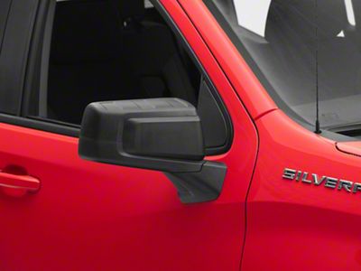 Manual Folding Mirror with Temperature Sensor; Textured Black; Passenger Side (19-25 Silverado 1500)