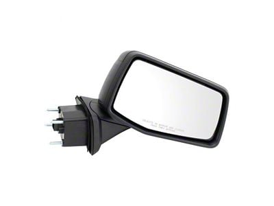 Manual Folding Mirror with Temperature Sensor; Textured Black; Passenger Side (19-23 Silverado 1500)