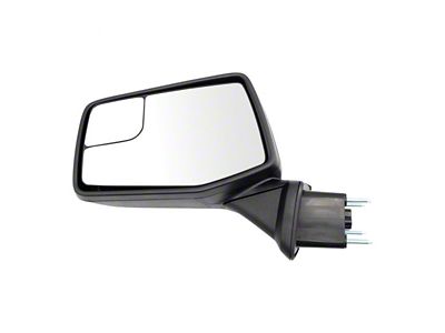 Manual Folding Mirror with Spotter Glass; Textured Black; Driver Side (19-23 Silverado 1500)