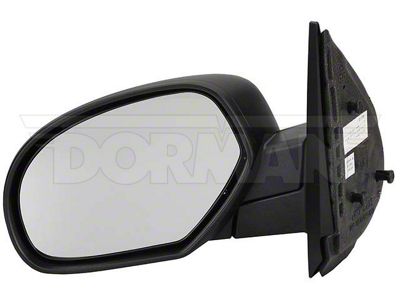 Manual Non-Heated Side Mirror; Driver Side; Black (07-09 Silverado 1500)