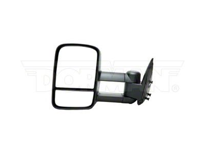 Manual Non-Heated Side Mirror; Driver Side; Black (99-06 Silverado 1500 w/ Towing Package)