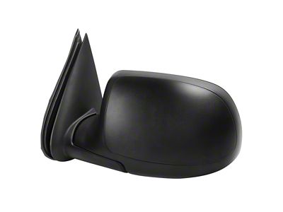 Manual Side Mirror; Driver Side; Matte Black (99-02 Silverado 1500)