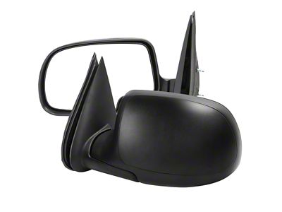 Manual Side Mirrors; Matte Black (99-02 Silverado 1500)