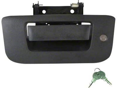 Manual Tailgate Lock Handle; Black (07-13 Silverado 1500)