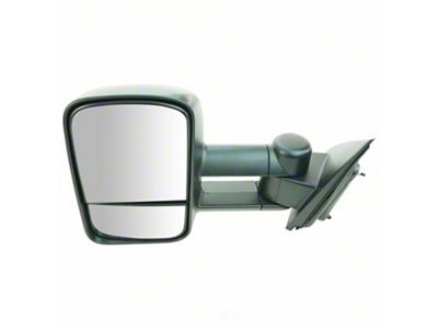 Manual Towing Mirror; Textured Black; Driver Side (14-18 Silverado 1500)
