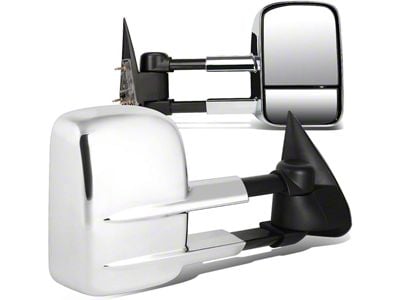 Manual Towing Mirrors; Chrome (99-06 Silverado 1500)