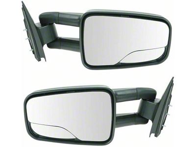 Manual Towing Mirrors; Textured Black (00-06 Silverado 1500)