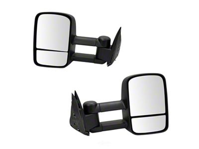 Manual Towing Mirrors; Textured Black (99-06 Silverado 1500)