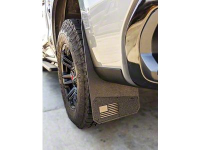 Merica Mud Flaps; Front; Black (19-24 Silverado 1500)