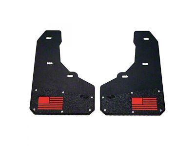 Merica Mud Flaps; Front; Red (14-18 Silverado 1500)