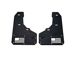 Merica Mud Flaps; Front; White (14-18 Silverado 1500)