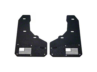 Merica Mud Flaps; Front; White (14-18 Silverado 1500)