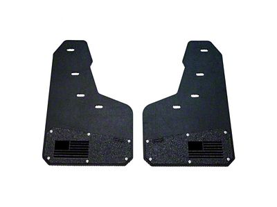 Merica Mud Flaps; Rear; Black (14-18 Silverado 1500)