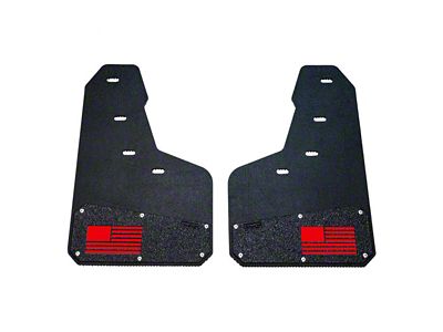 Merica Mud Flaps; Rear; Red (14-18 Silverado 1500)