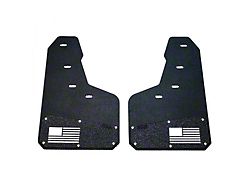 Merica Mud Flaps; Rear; White (14-18 Silverado 1500)