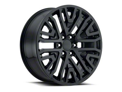 Mesh Replica Gloss Black 6-Lug Wheel; 22x9; 28mm Offset (14-18 Silverado 1500)