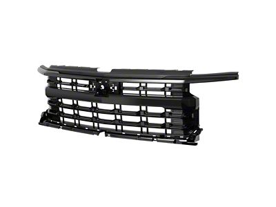 Mesh Upper Replacement Grille; Gloss Black (22-25 Silverado 1500)
