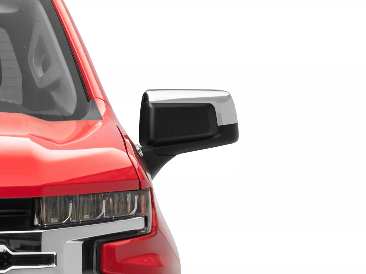 Tapa De Espejo Lateral Cromada Para Chevrolet Silverado 1500 2014-2019 - Lado Del Pasajero, Plástico, Repuesto Directo