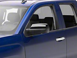 Chrome Delete Mirror Covers; Gloss Black (14-18 Silverado 1500)