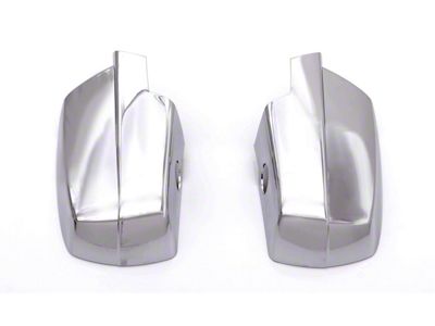 Standard Mirror Covers with Light Holes; Chrome (14-18 Silverado 1500)